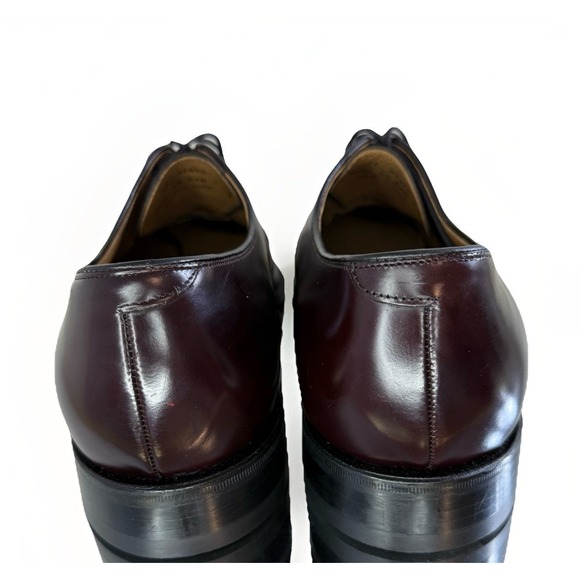 Mens 13 D/B Johnston & Murphy Melton Cap-Toe Shoes Burgundy Leather Oxford Dress